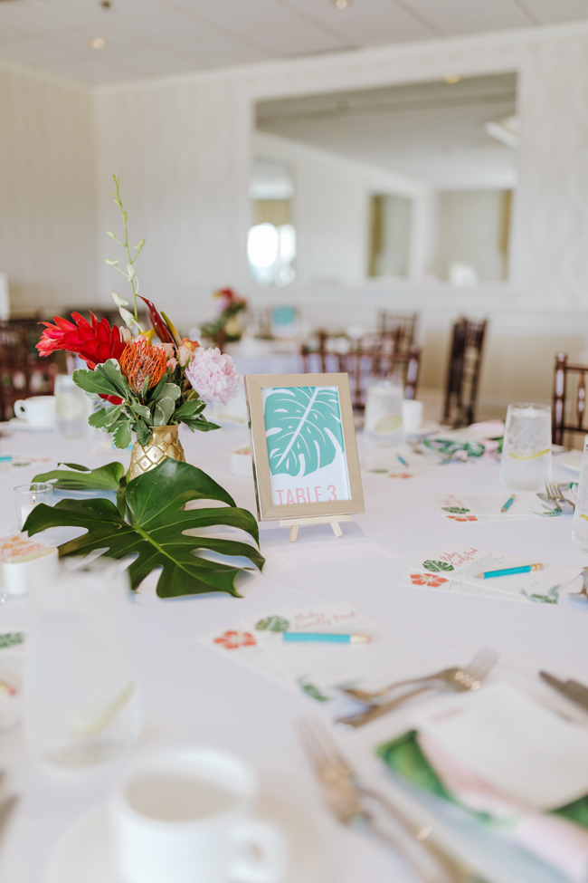Tropical Aloha Baby Shower Table Centerpieces