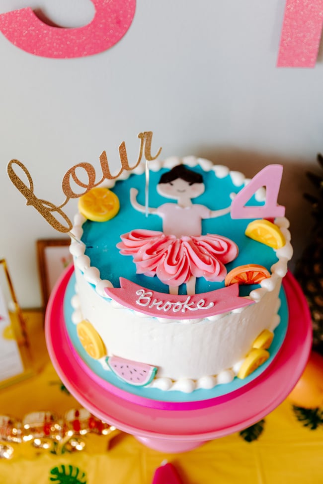 Tropical Tutti Frutti Flamingle Party Cake