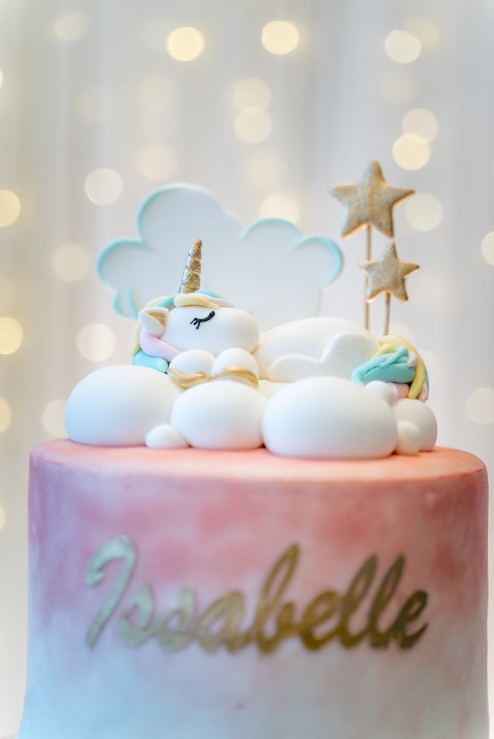Unicorn Full Moon Party Cake Topper