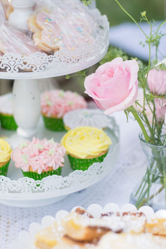 Garden Party Cupcakes and Cookies