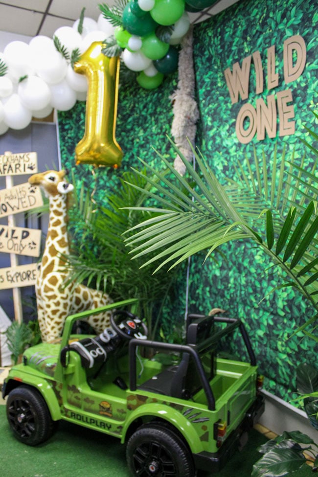 Safari Wild One Birthday Party Jeep