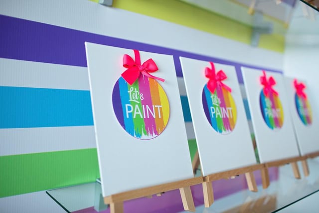 Colorful Art Themed Birthday Party