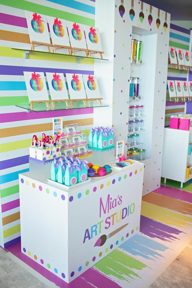 Colorful Art Themed Birthday Party Ideas