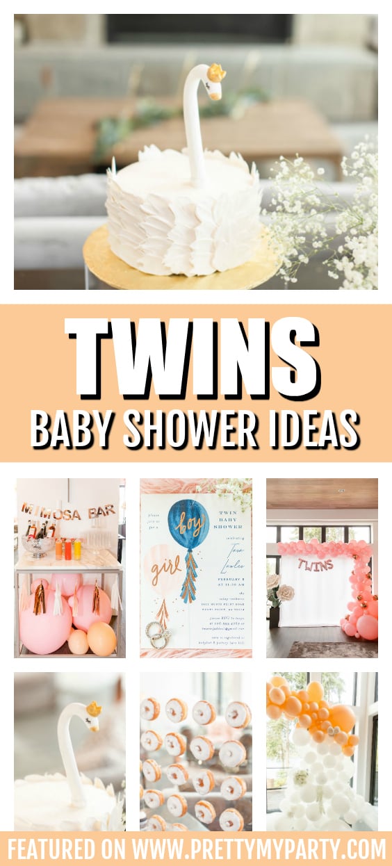 Bubbly Twin Baby Shower on Pretty My Party