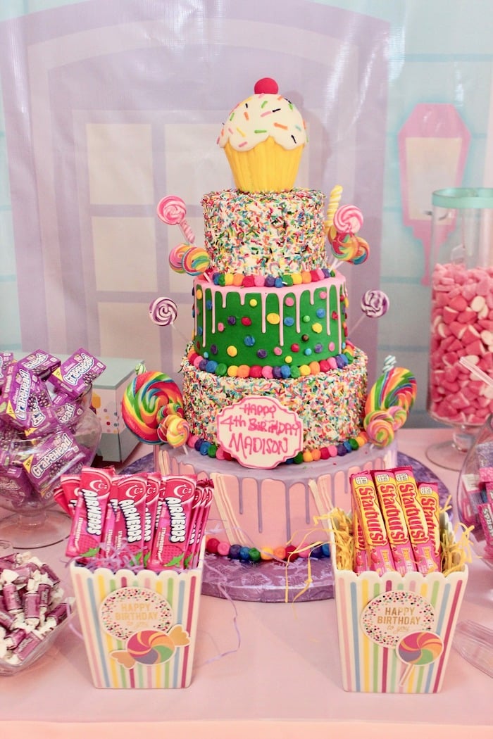 Whimsical Candyland Birthday Cake