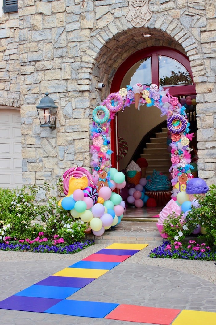 Whimsical Candyland Birthday Party Entrance Decoration