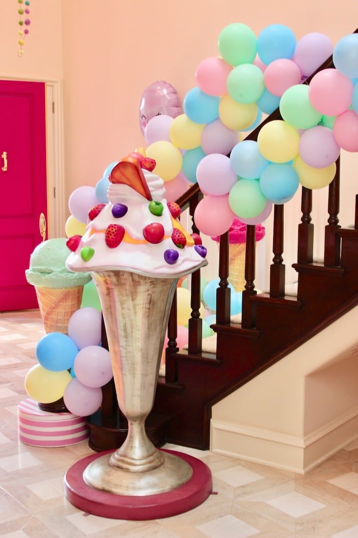 Whimsical Candyland Birthday Party Ice Cream Decor