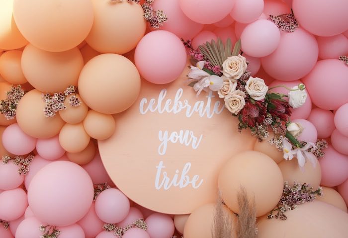 Celebrate Your Tribe Birthday Party Sign