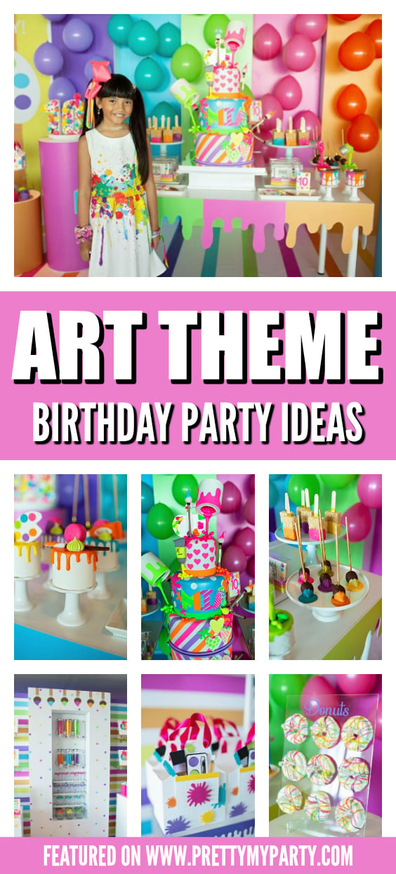 Art Themed Birthday Party on Pretty My Party