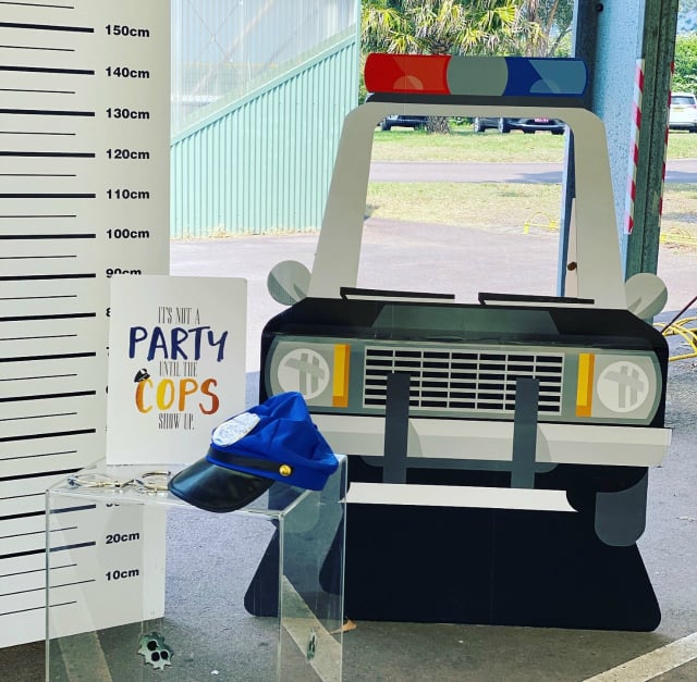 Cops and Robbers Party Police Car Photo Booth