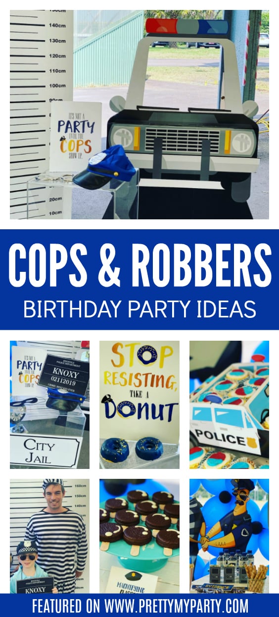 Cops and Robbers Themed Party on Pretty My Party