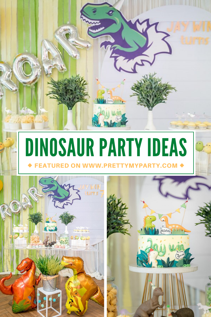 Dinosaur Themed Birthday Party on Pretty My Party
