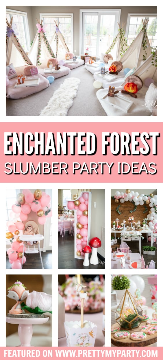 Enchanted Forest Slumber Party on Pretty My Party