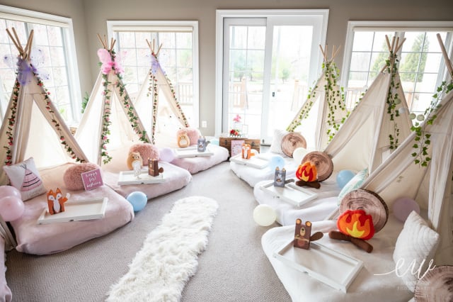 Enchanted Forest Slumber Party Teepee Tents