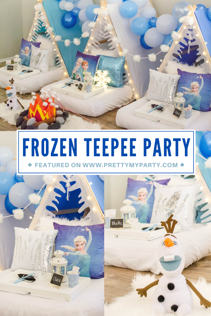 Frozen Sleepover Teepee Party on Pretty My Party