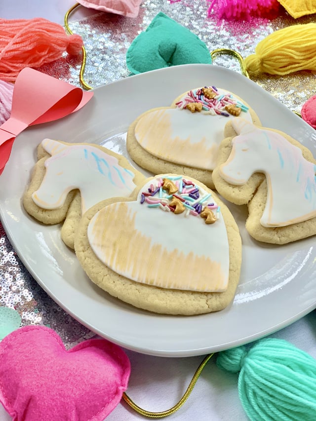 JoJo Siwa Party Unicorn and Heart Cookies