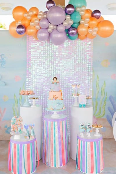 Shimmering Pastel Mermaid Birthday Party