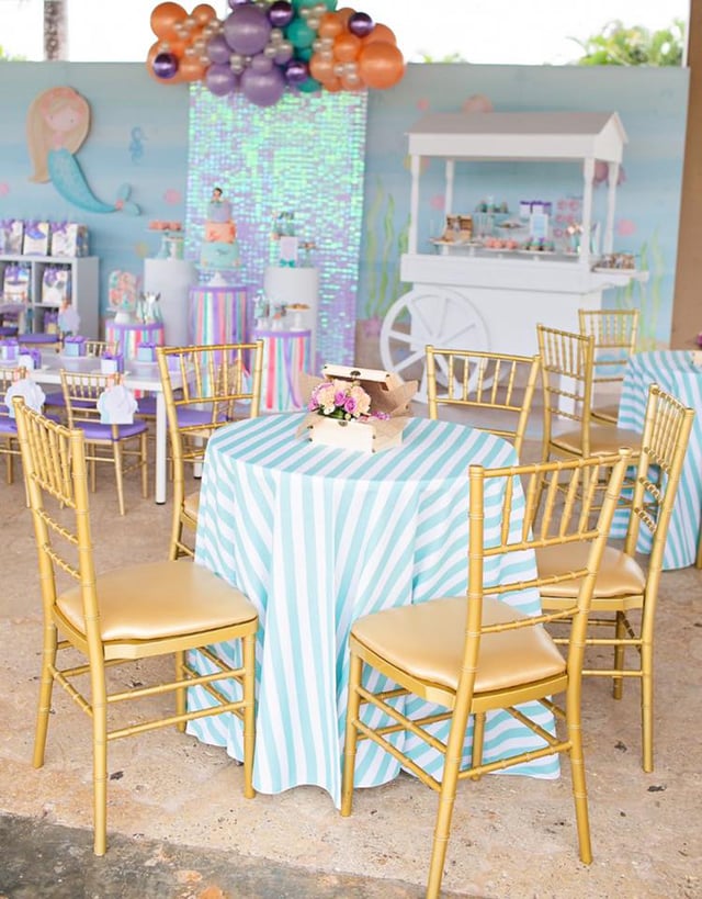 Shimmering Pastel Mermaid Birthday Party Table