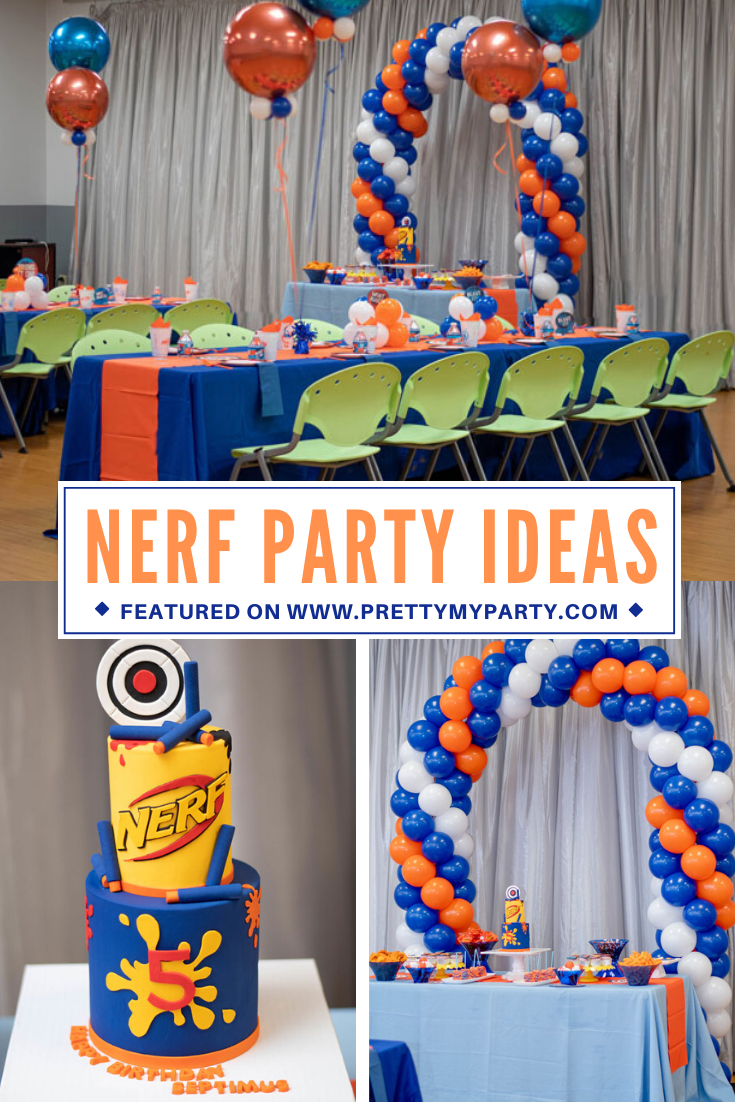 Nerf Themed Birthday Party on Pretty My Party