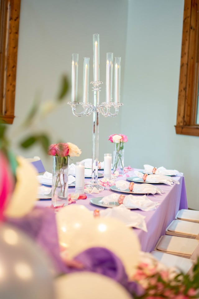 Tall Candle Table Centerpiece For Baby Shower