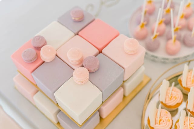 Pastel Pink and Purple Party Desserts