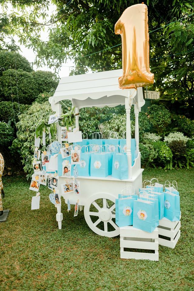White Party Favor Cart