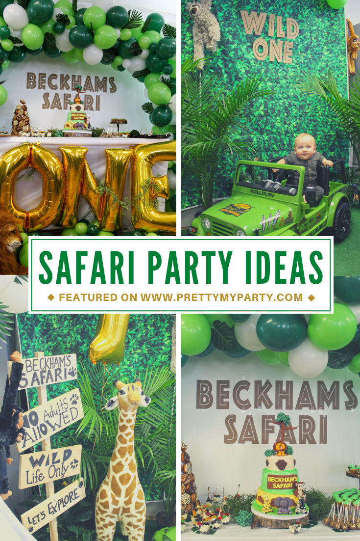 Safari Wild One Birthday Party on Pretty My Party
