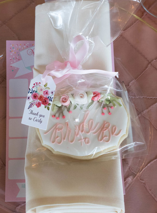 Rose Before the Big Day Bridal Shower Cookie Favors