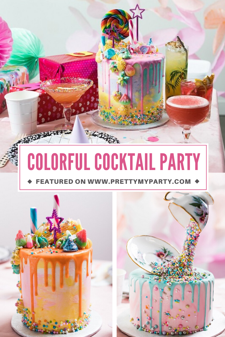 Colorful Cocktail Birthday Party on Pretty My Party