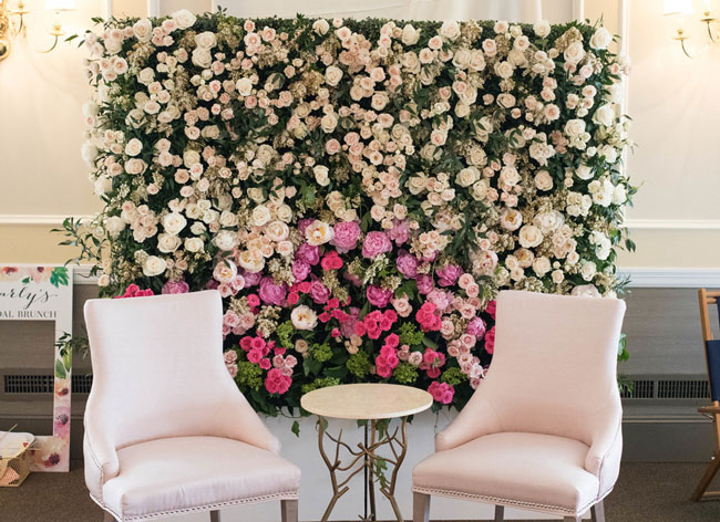 Rose Before the Big Day Bridal Shower Flower Wall Backdrop