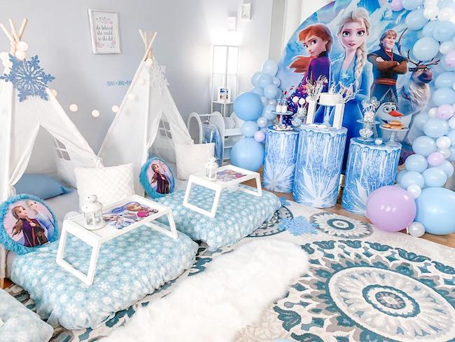 Frozen Themed Sleepover Party on Pretty My Party
