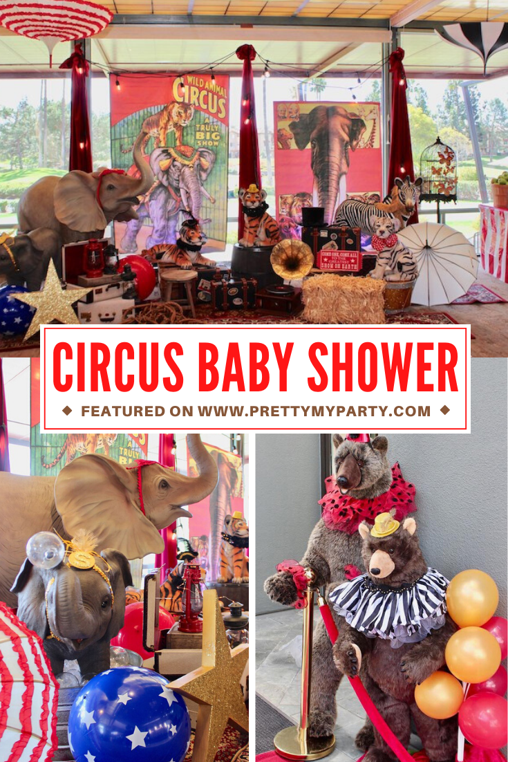 Vintage Circus Baby Shower on Pretty My Party