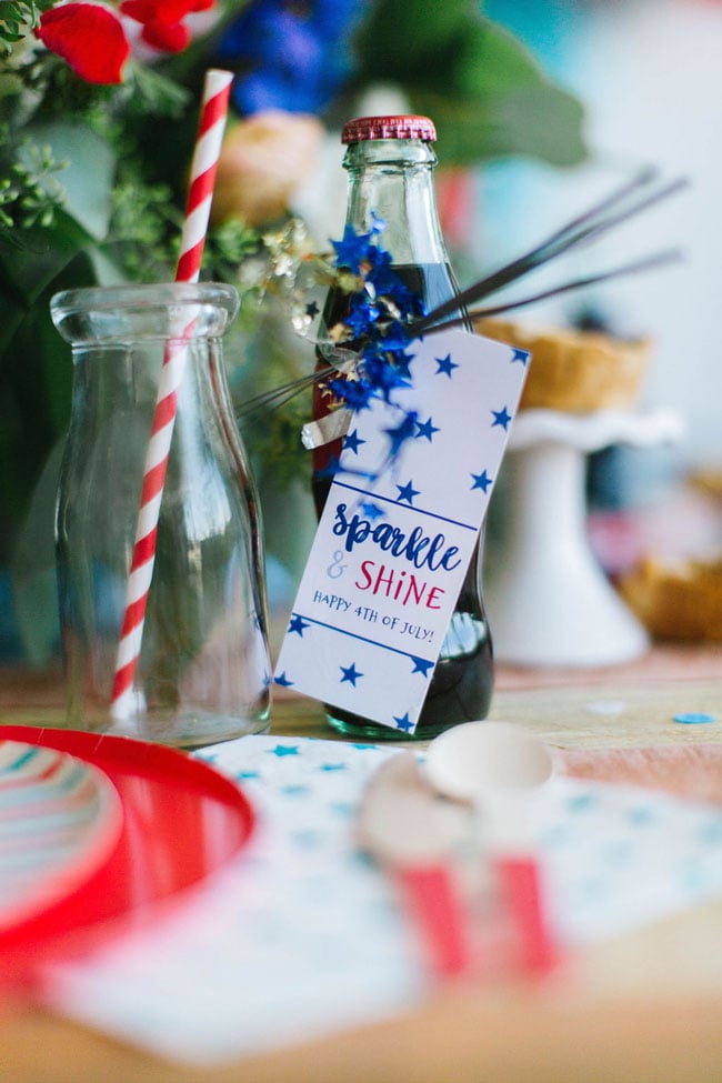 Chic Fourth of July Party Sparkler Favors