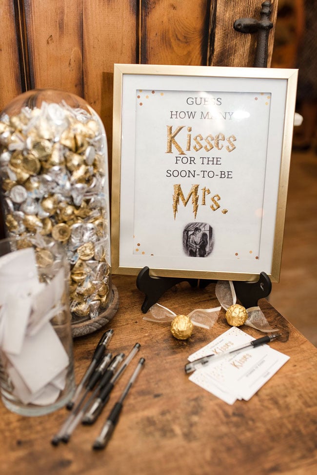 Magical Harry Potter Bridal Shower Guess How Many Kisses Game