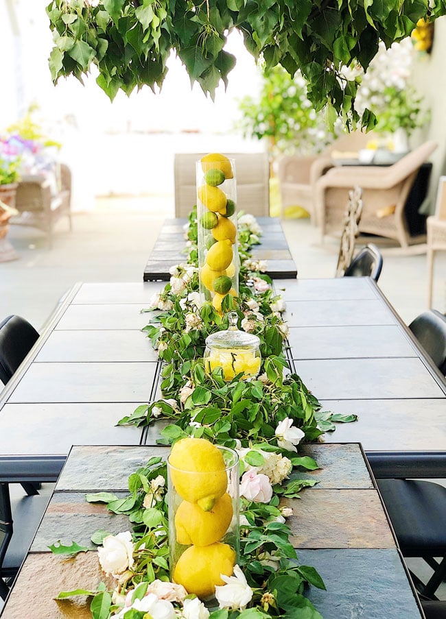 Lemon Themed Baby Shower Table Decorations