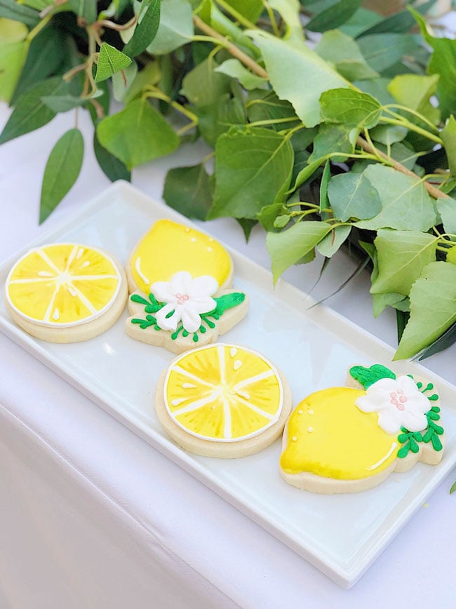 Lemon Themed Baby Shower Cookies