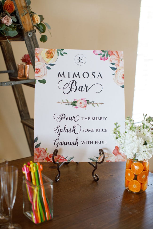 Custom Mimosa Bar Sign, Bridal Shower and Wedding Bar Menu Sign and  Cocktail Bar Sign for wedding and special events