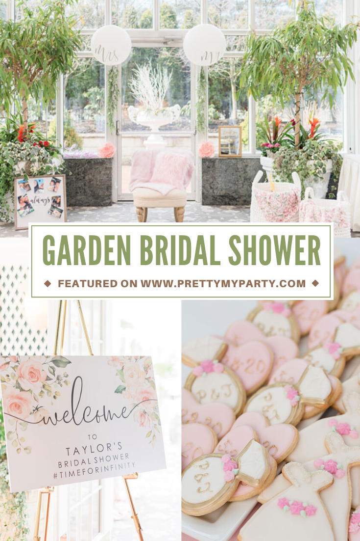 Indoor Garden Party Bridal Shower on Pretty My Party