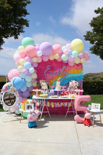 Rainbow Peppa Pig Party
