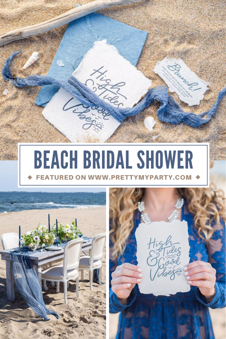 Beach Bridal Shower Brunch on Pretty My Party