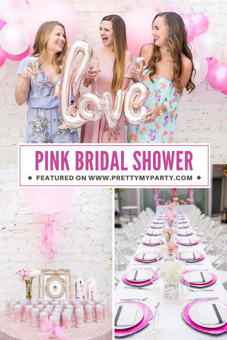 Girly Pink Bridal Shower on Pretty My Party