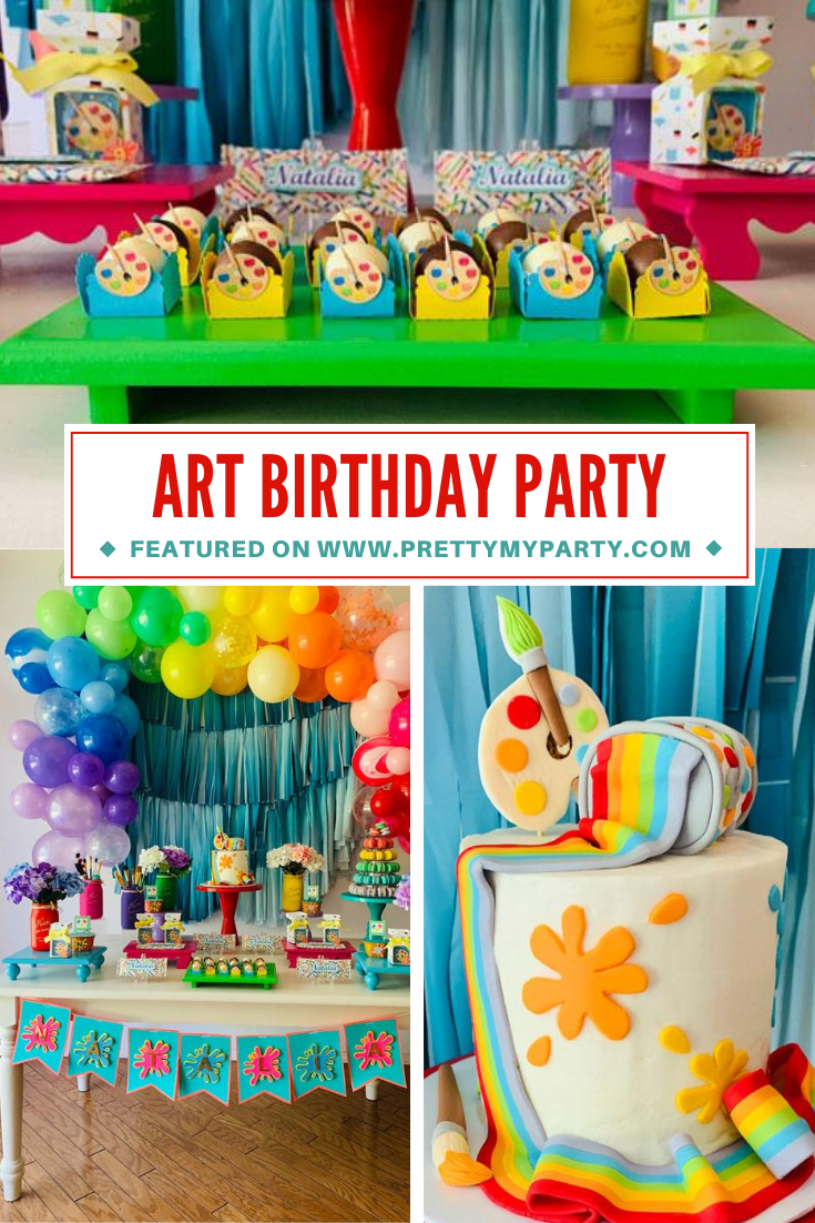 Colorful Art Party on Pretty My Party