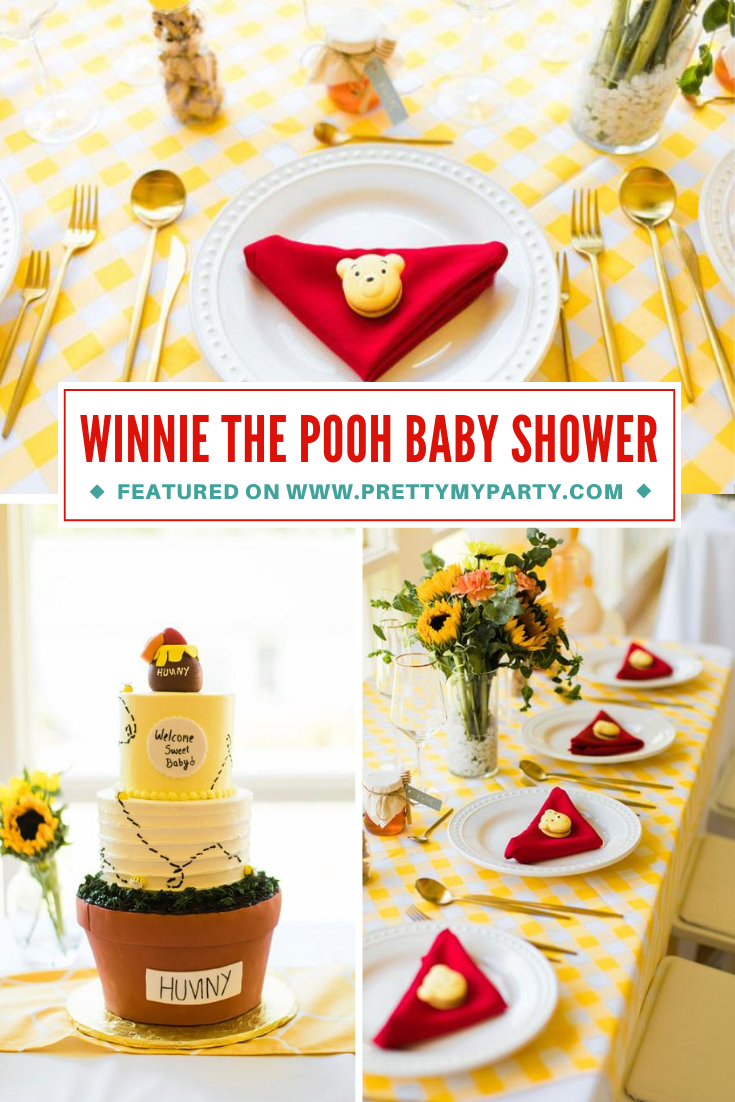 Winnie the Pooh centerpieces for a babyshower, I love how they turned , Winnie  The Pooh Centerpieces