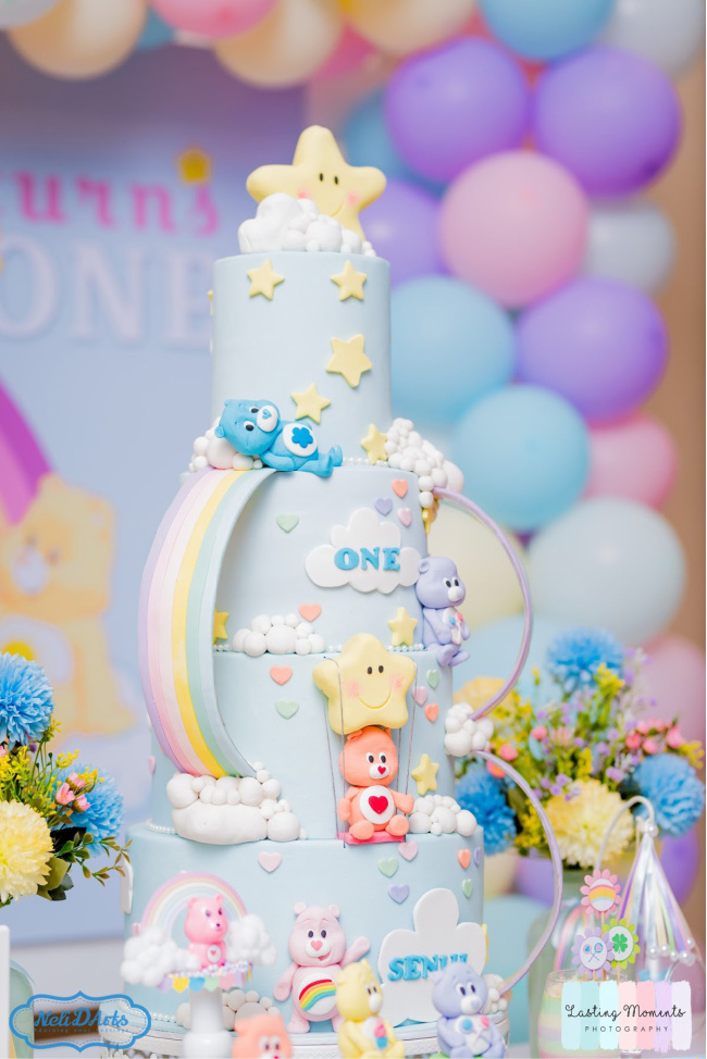 Pastel Care Bear Birthday Party - Pretty My Party