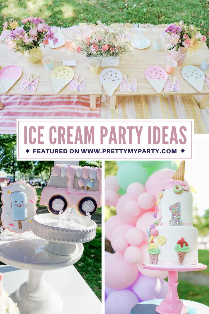 Ice Cream 1st Birthday Picnic on Pretty My Party