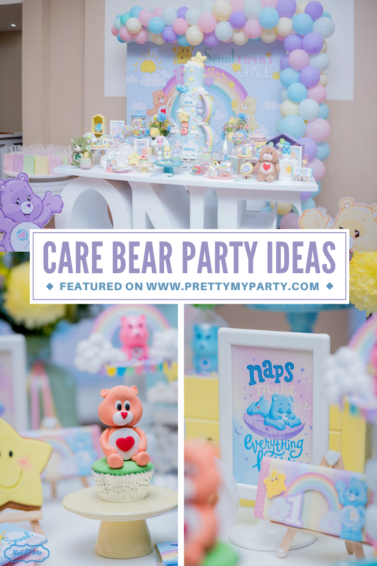 Pastel Care Bear Birthday Party on Pretty My Party