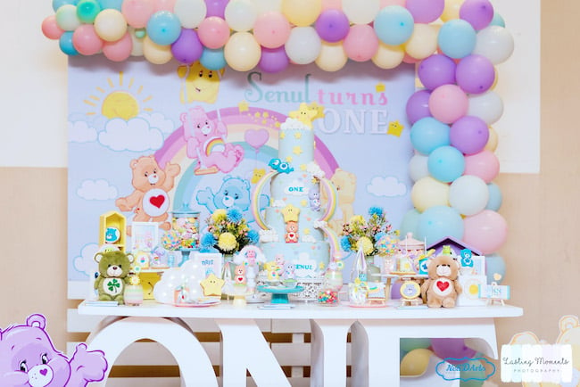 Pastel Care Bear Birthday Party - Pretty My Party