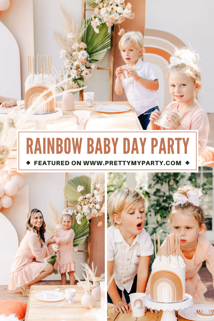 Rainbow Baby Day Party on Pretty My Party