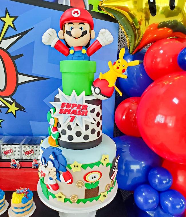 Super Smash Bros Birthday Cake