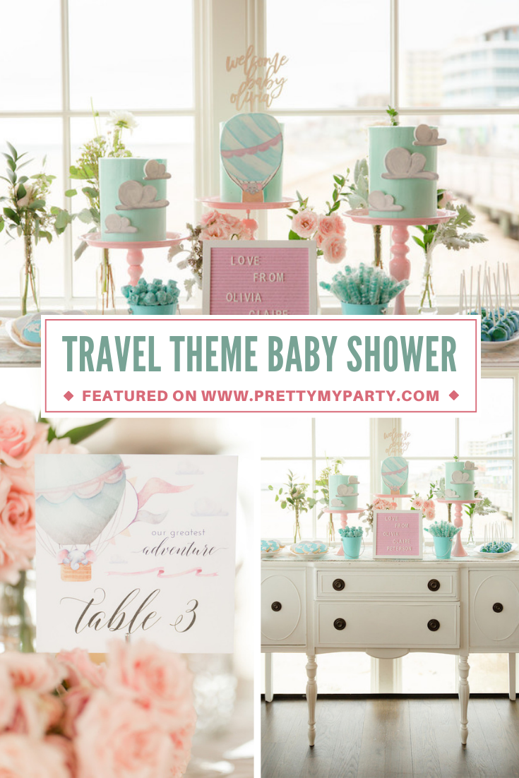 Travel Themed Baby Shower Celebration on Pretty My Party
